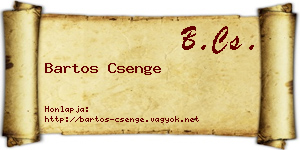 Bartos Csenge névjegykártya